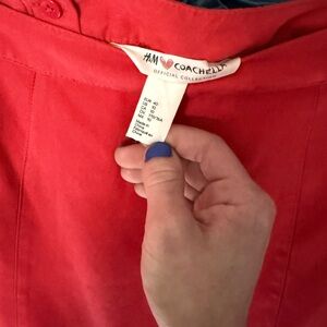 H&M Coachella Bright Red Skirt